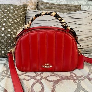 Serena Satchel with Linear Quilting and FREE twilly style scarf